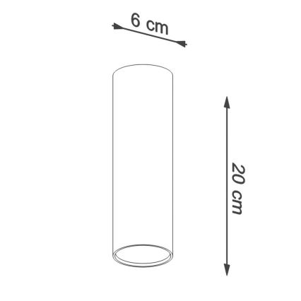 Spot LAGOS 1xGU10/10W/230V 20 cm blanc