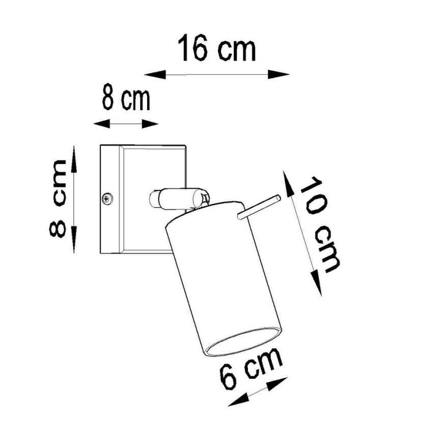 Faretto da parete RING 1xGU10/10W/230V bianco