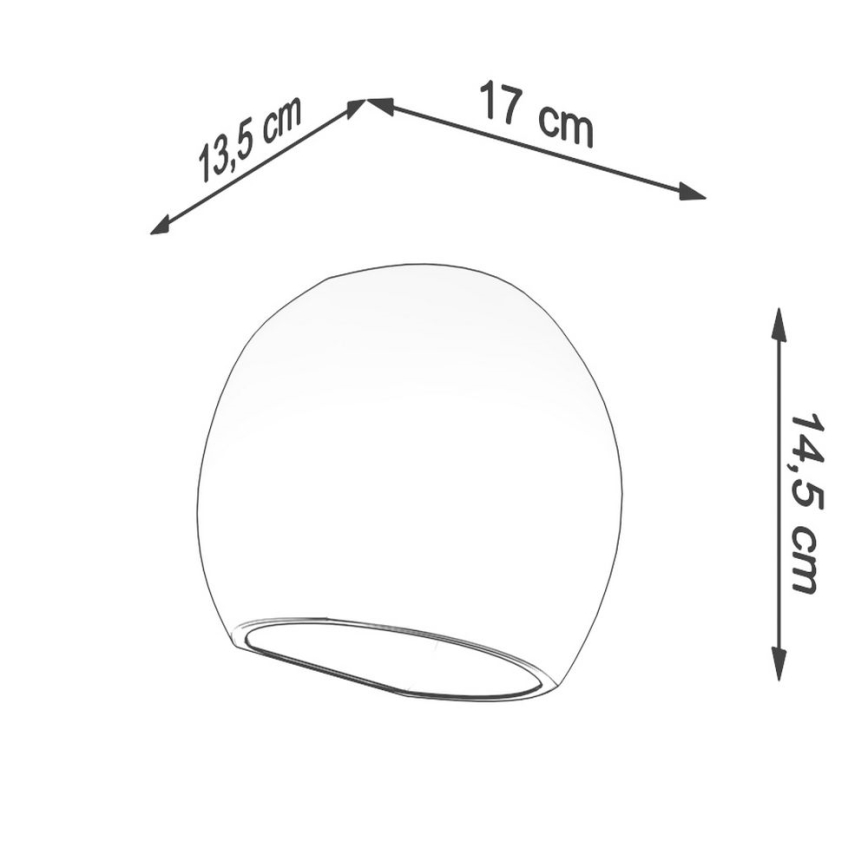 Applique GLOBE 1xE27/60W/230V bianco lucido