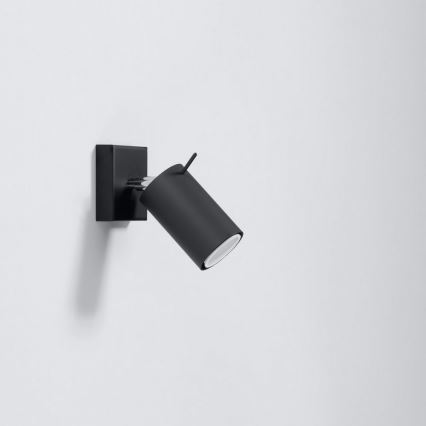 Faretto da parete RING 1xGU10/10W/230V nero