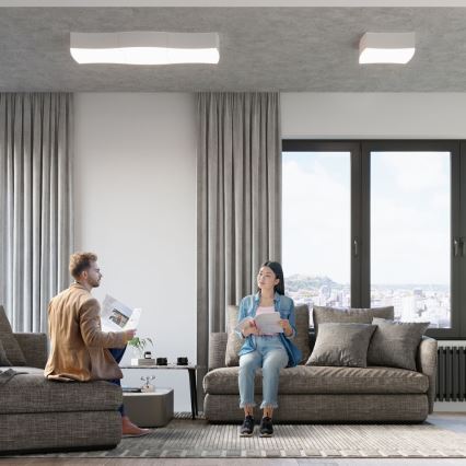 Deckenleuchte SQUARE 6xE27/60W/230V weiß