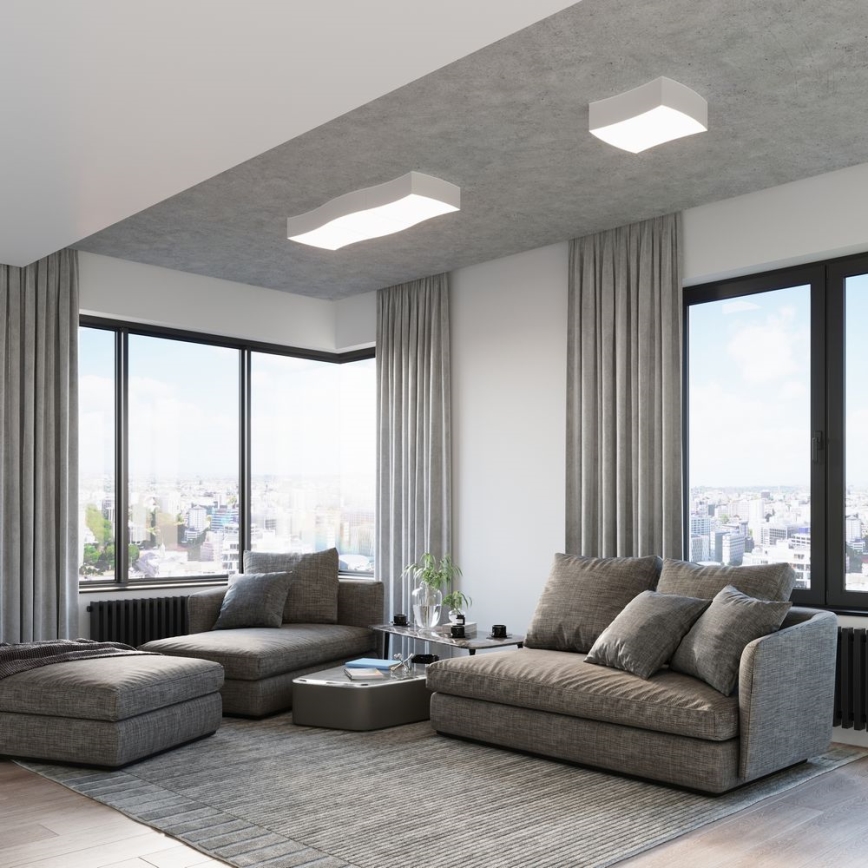Deckenleuchte SQUARE 6xE27/60W/230V weiß