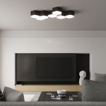 Plafoniera SUNDE 2xE27/60W/230V 11,5 cm nera