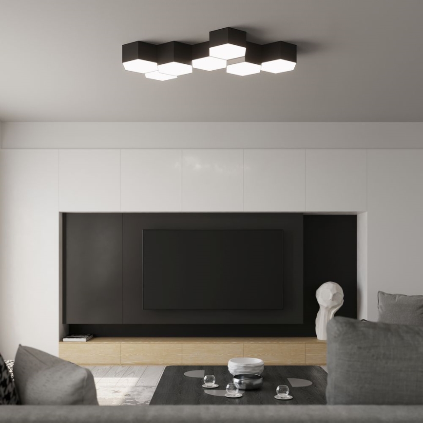 Plafoniera SUNDE 2xE27/60W/230V 11,5 cm nera