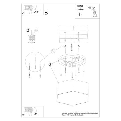 Plafoniera SUNDE 2xE27/60W/230V 11,5 cm nera