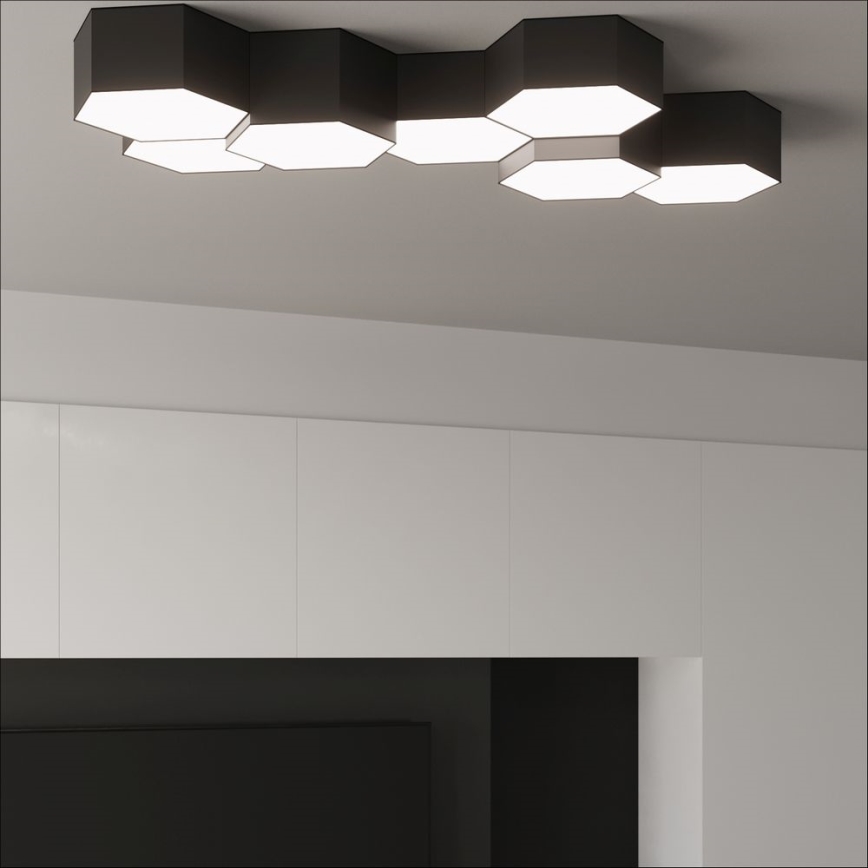 Plafoniera SUNDE 2xE27/60W/230V 11,5 cm nera