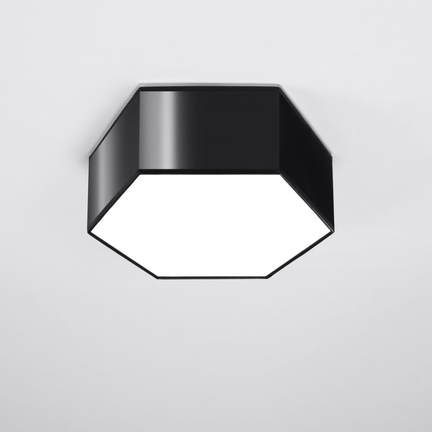 Plafoniera SUNDE 2xE27/60W/230V 11,5 cm nera