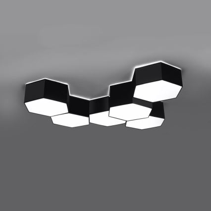 Plafoniera SUNDE 2xE27/60W/230V 11,5 cm nera