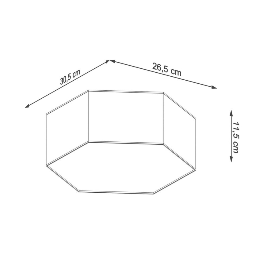 Plafoniera SUNDE 2xE27/60W/230V 11,5 cm nera