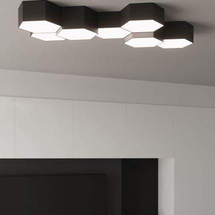 Plafoniera  SUNDE 2xE27/60W/230V 15,5 cm nera