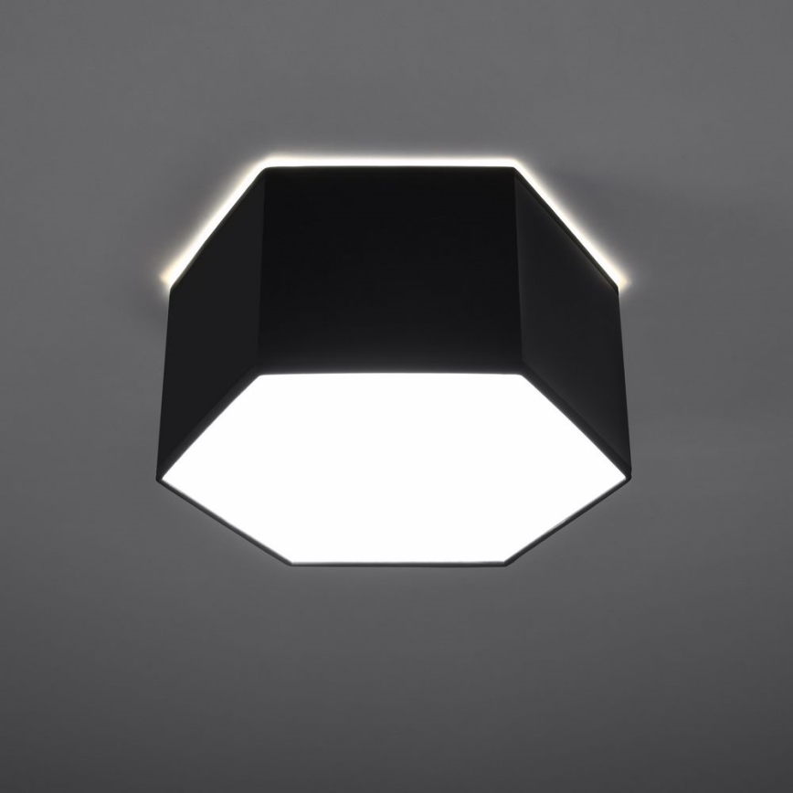 Plafoniera  SUNDE 2xE27/60W/230V 15,5 cm nera
