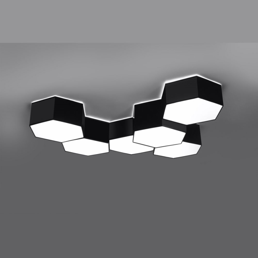 Plafoniera  SUNDE 2xE27/60W/230V 15,5 cm nera