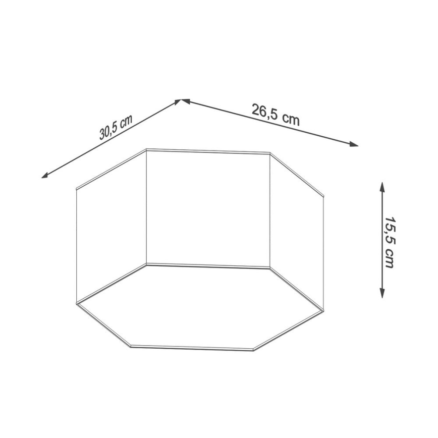 Plafoniera  SUNDE 2xE27/60W/230V 15,5 cm nera