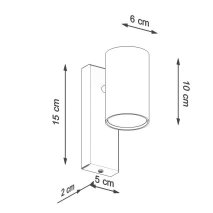 - Applique UTTI 1xGU10/40W/230V nera