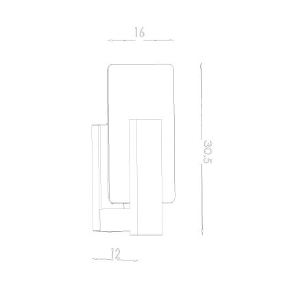 Lampada da parete LAPPO 1xE14/10W/230V bianca