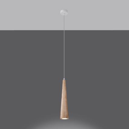 Hängeleuchte SULA mit Kabel, 1xGU10/10W/230V, Ø 8 cm, beige