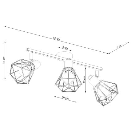 Lampada da soffitto ARTEMIS 3xE14/40W/230V bianco