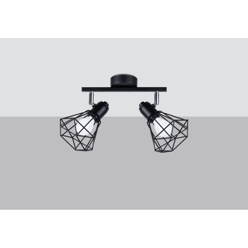 Lampada da soffitto ARTEMIS 2xE14/40W/230V nero
