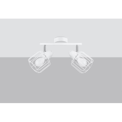Luce Spot BELUCI 2xE14/40W/230V bianco