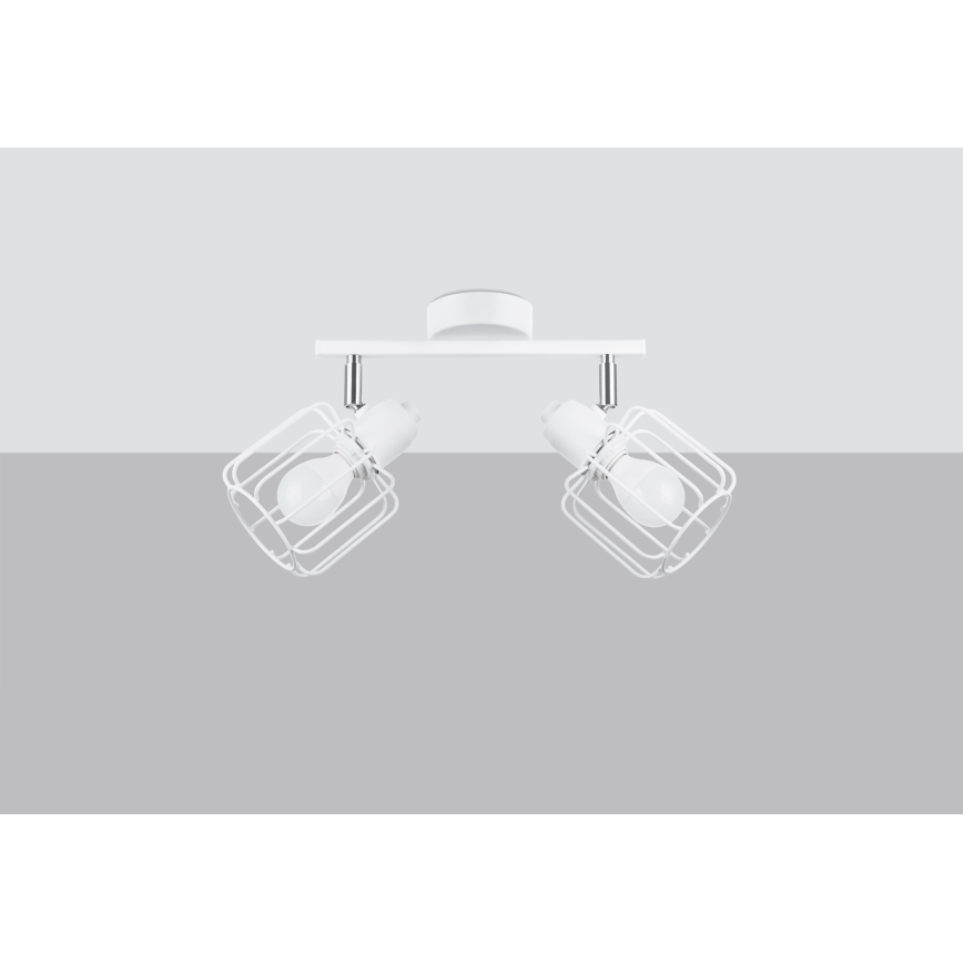 Luce Spot BELUCI 2xE14/40W/230V bianco