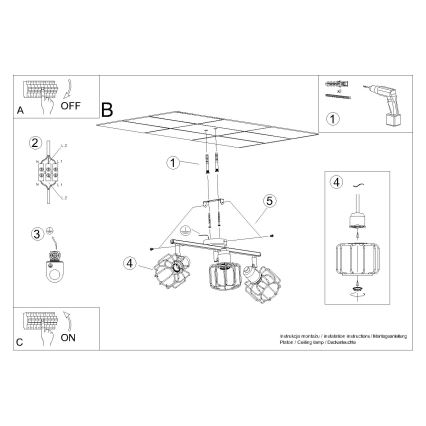 Lampada da incasso BELUCI 3xE14/40W/230V bianco