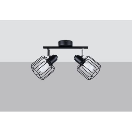 Luce Spot BELUCI 2xE14/40W/230V nero