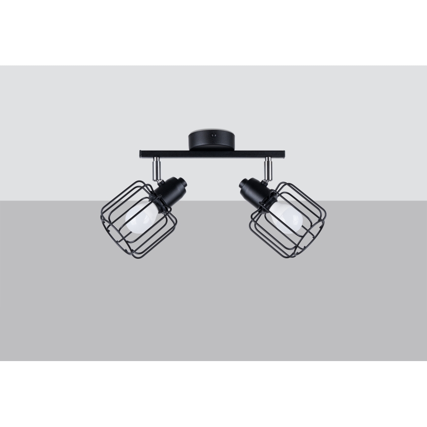 Luce Spot BELUCI 2xE14/40W/230V nero