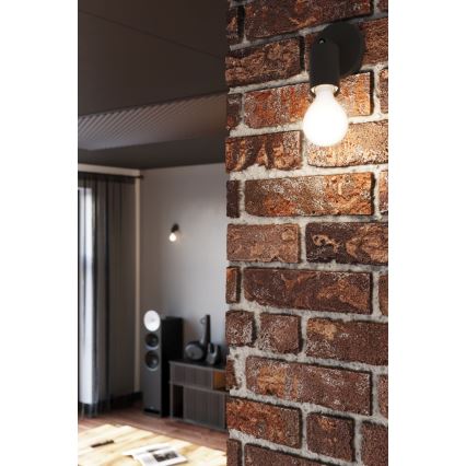 Lampada da parete a spot FORNES 1xE27/60W/230V nero