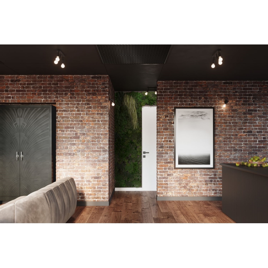 Lampada da parete a spot FORNES 1xE27/60W/230V nero