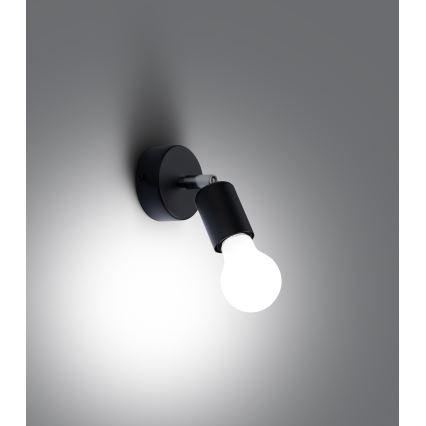 Lampada da parete a spot FORNES 1xE27/60W/230V nero