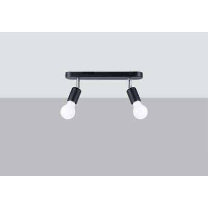Luce Spot FORNES 2xE27/60W/230V nero