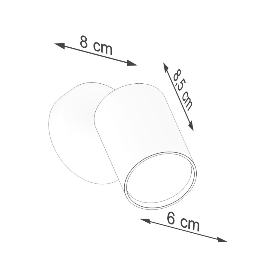 Faretto da parete LEMMI 1xGU10/40W/230V bianco