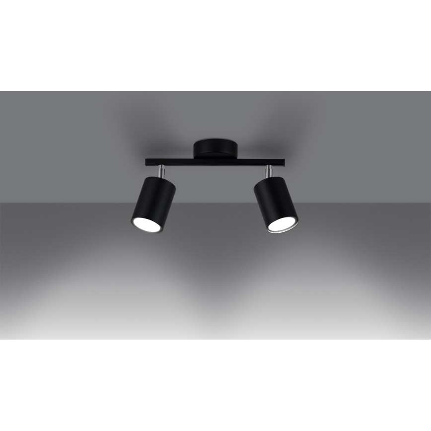 LED-Strahler LEMMI 2xGU10/40W/230V schwarz