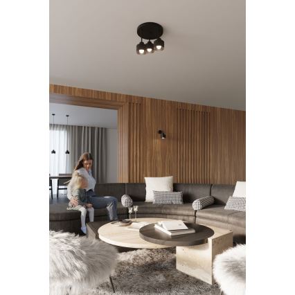 Wandleuchte SAVAR 1xE27/60W/230V schwarz