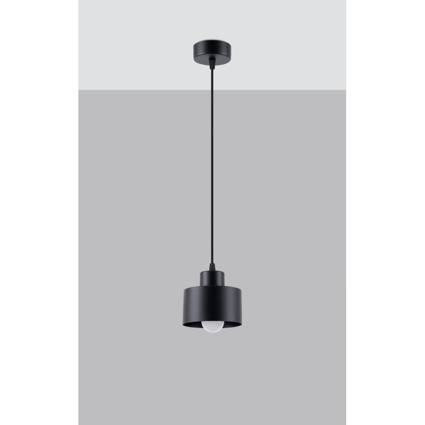 Lampadario a sospensione con filo SAVAR 1xE27/60W/230V nero