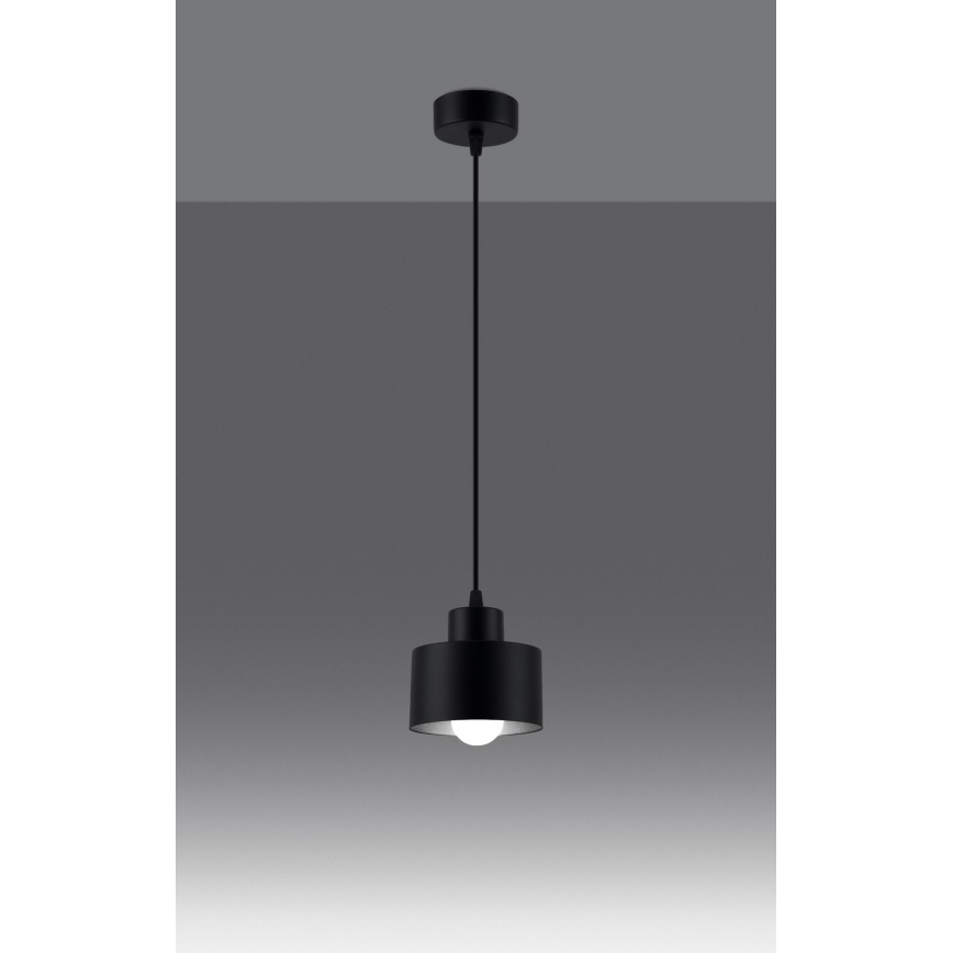 Lampadario a sospensione con filo SAVAR 1xE27/60W/230V nero