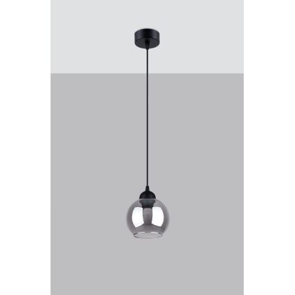 Lampadario a cavo ALINO 1xE27/60W/230V nero