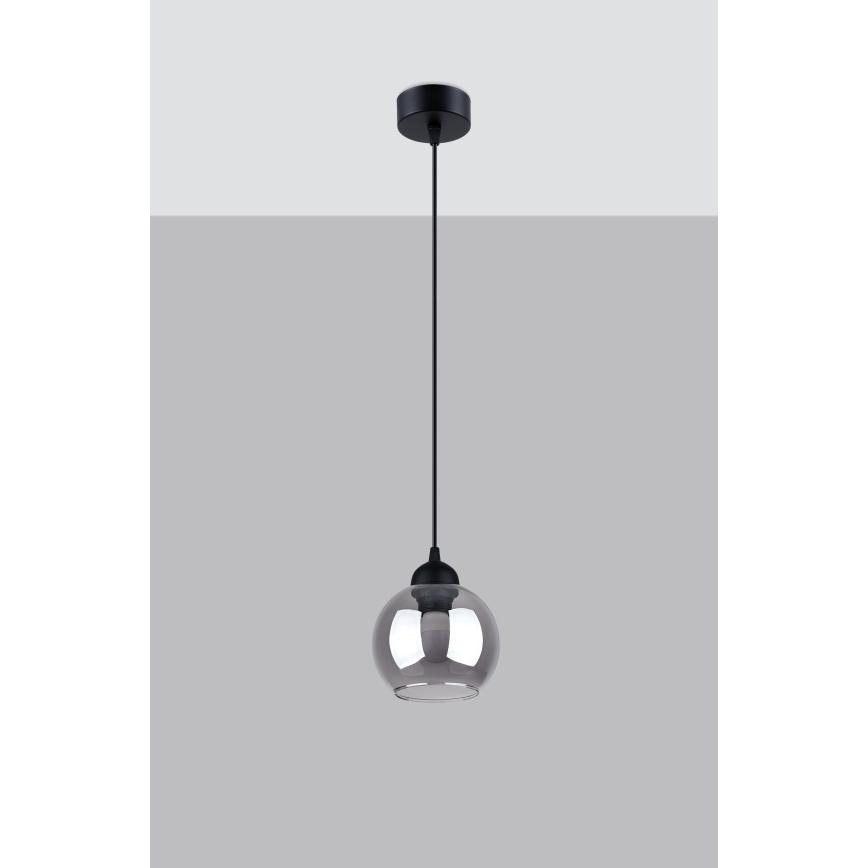 Lampadario a cavo ALINO 1xE27/60W/230V nero