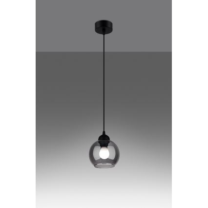 Lampadario a cavo ALINO 1xE27/60W/230V nero