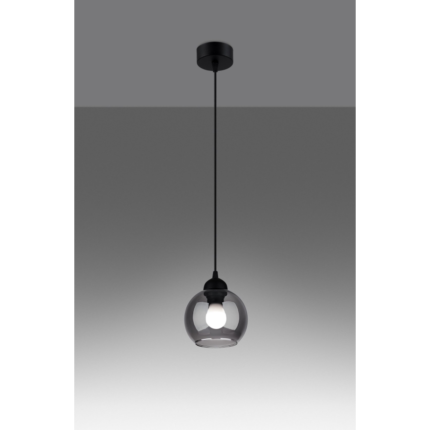 Lampadario a cavo ALINO 1xE27/60W/230V nero