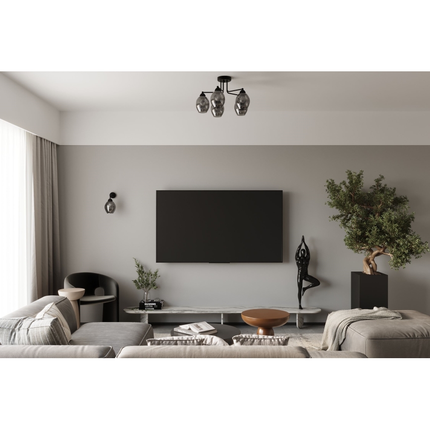Applique FILLAN 1xE27/60W/230V nero