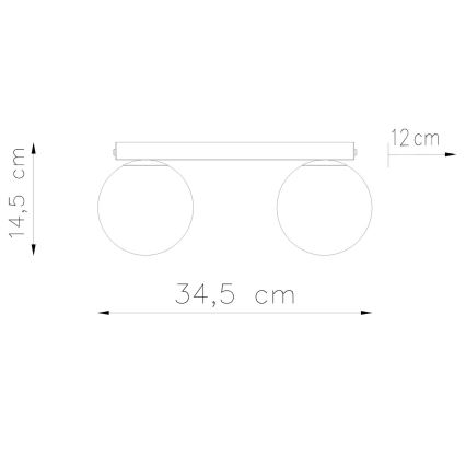 Lampada da soffitto YOLI 2xG9/12W/230V bianco