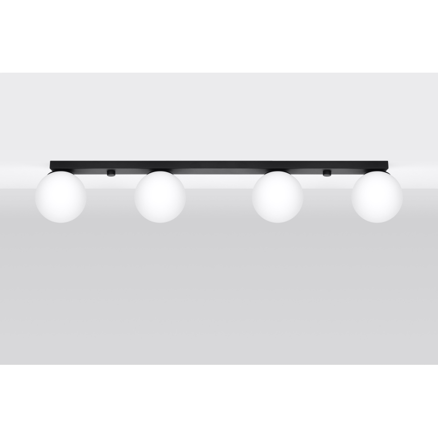 Lampada da soffitto YOLI 4xG9/12W/230V nero