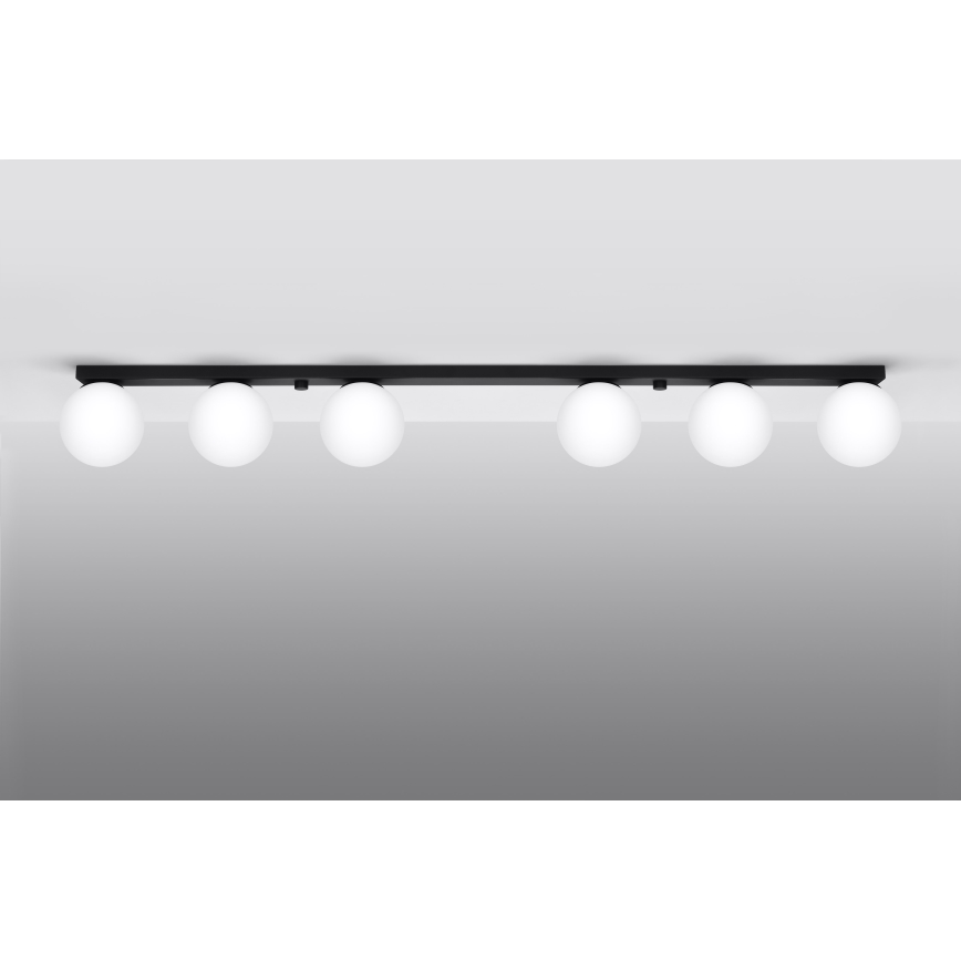 Plafoniera YOLI 6xG9/12W/230V nero