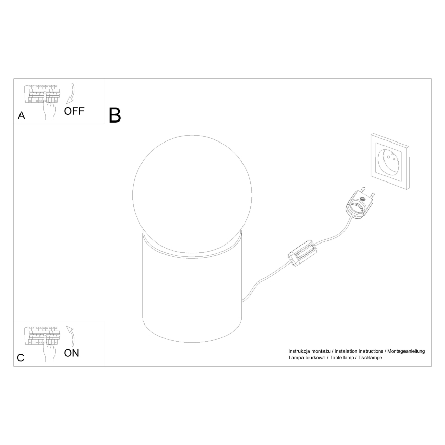 Lampe de table BOOMO 1xG9/8W/230V hêtre