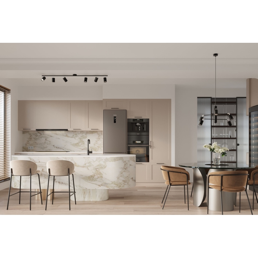 Lampadario a sospensione con filo LEMMI 6xGU10/10W/230V nero