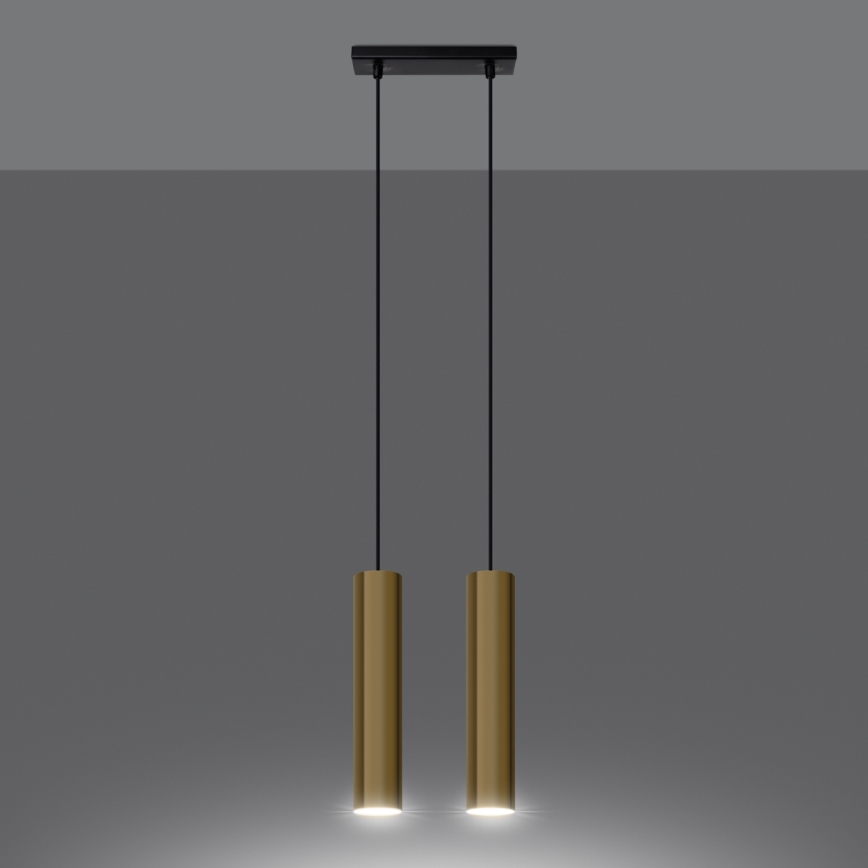 Suspension filaire LAGOS 2xGU10/10W/230V doré