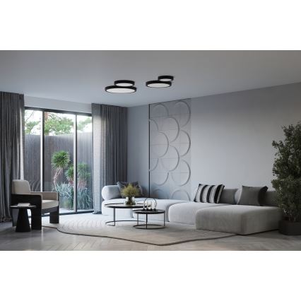 Plafonnier LED ONYX, 32 W, 230 V, Ø 40 cm, noir