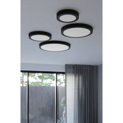 LED-Deckenleuchte ONYX, 48 W/230 V, Ø 60 cm, schwarz