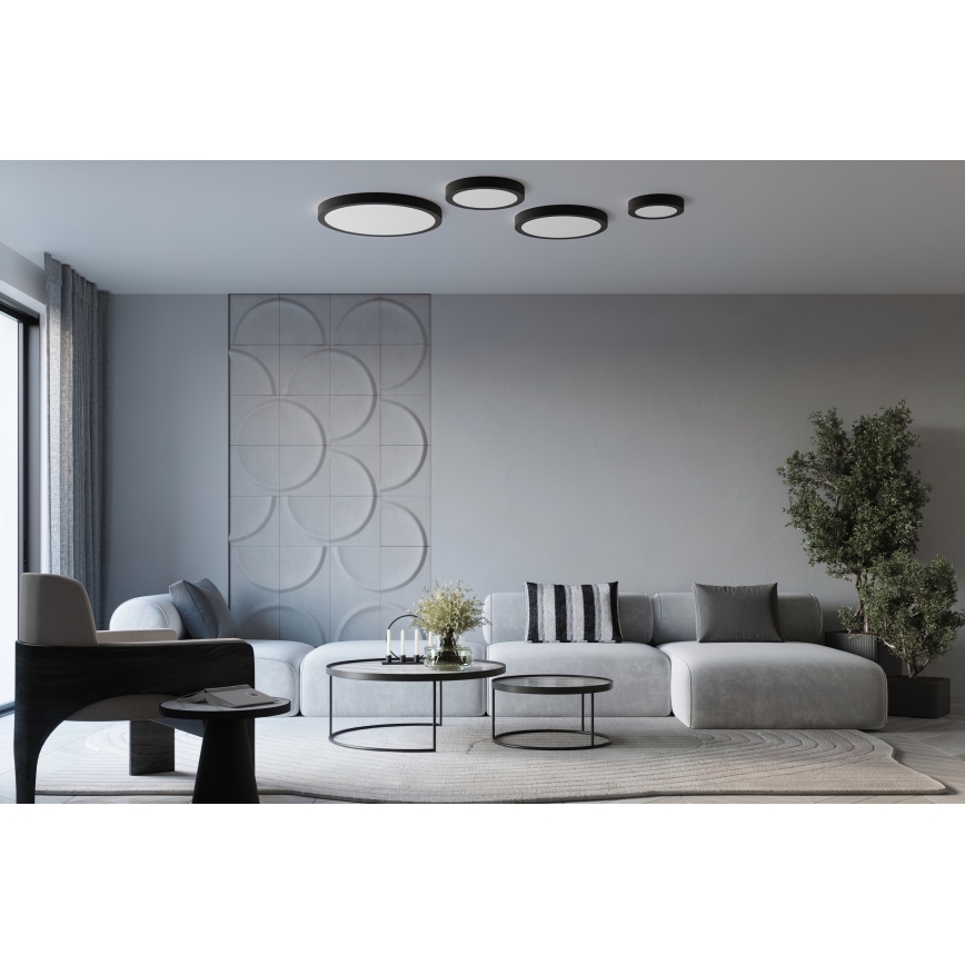 Plafoniera LED ONYX LED/48W/230V Ø 60 cm nero
